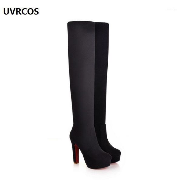 the new nude female boots high waterproof stretch grinding machine with thick with knee-high boots1, Black
the new nude female boots high waterproof stretch grinding machine with thick with knee-high boots1, Black
