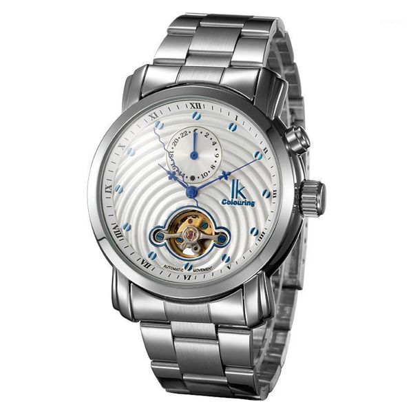 wristwatches automatic mechanical men's wind watch fashion casual stainless steel strap sports tourbillon relogio masculino1, Slivery;brown
wristwatches automatic mechanical men's wind watch fashion casual stainless steel strap sports tourbillon relogio masculino1, Slivery;brown
