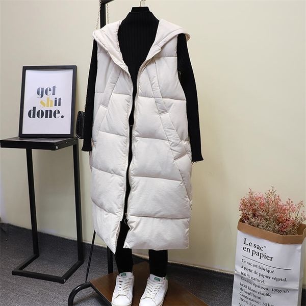 long winter vest women coat loose warm thick waistcoat female hooded sleeveless padded down cotton vest woman jacket solid q2748 201031, Black;white
long winter vest women coat loose warm thick waistcoat female hooded sleeveless padded down cotton vest woman jacket solid q2748 201031, Black;white