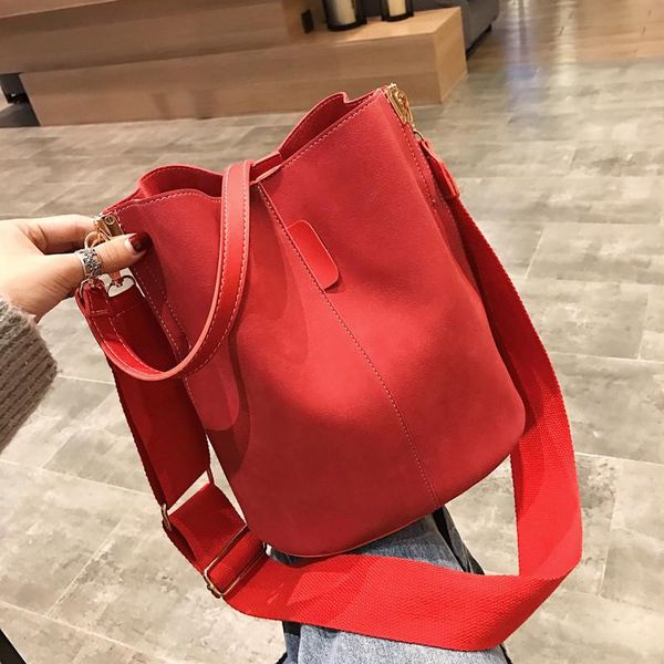 large capacity red bucket bags for women luxury nubuck leather crossbody female bag solid color wide strap shoulder ladies bag
large capacity red bucket bags for women luxury nubuck leather crossbody female bag solid color wide strap shoulder ladies bag