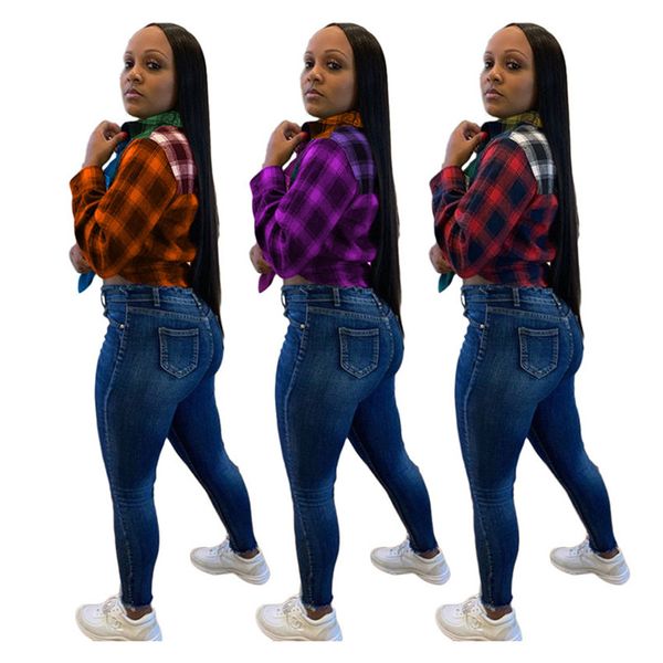 fashion womens blouses plaid patchwork color long sleeves plus size autumn winter women lady shirt casual female blouse f101906, White
fashion womens blouses plaid patchwork color long sleeves plus size autumn winter women lady shirt casual female blouse f101906, White