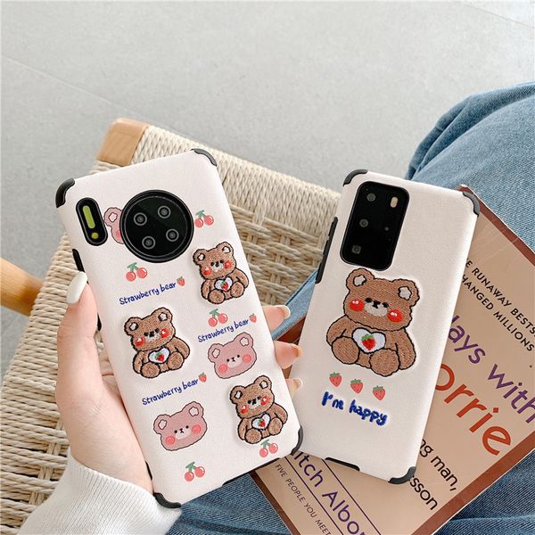 apply huawei mate30 following from the factory direct selling cherry bear silk pattern embroidery soft shell p40 cases
apply huawei mate30 following from the factory direct selling cherry bear silk pattern embroidery soft shell p40 cases