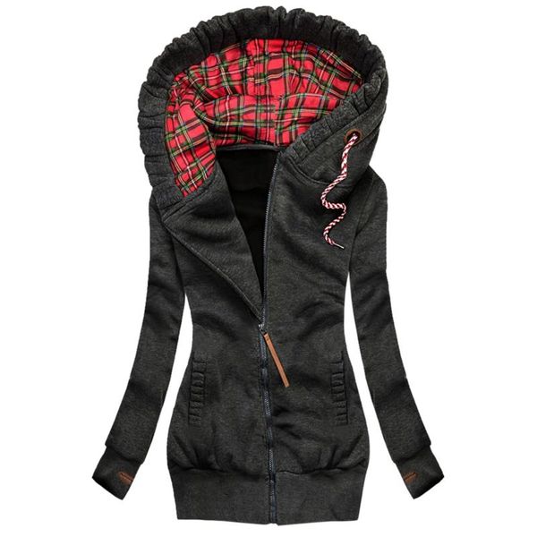 jacket women solid color hoodies 2021 autumn winter korean slim zipper coat women hoodies overcoat pockets outerwear, Black;brown
jacket women solid color hoodies 2021 autumn winter korean slim zipper coat women hoodies overcoat pockets outerwear, Black;brown