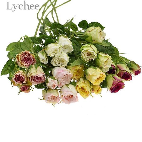 lychee life 4 heads artificial rose branch simulated flower with leaves wedding party decors home l decoration
lychee life 4 heads artificial rose branch simulated flower with leaves wedding party decors home l decoration