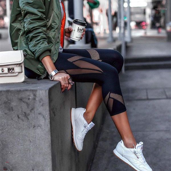 2019 new fashion patchwork women high waist sports leggings running gym stretch mesh athletic1, Black
2019 new fashion patchwork women high waist sports leggings running gym stretch mesh athletic1, Black