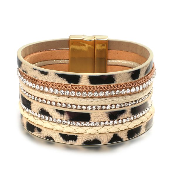 amorcome leopard leather wrap multilayer braided bracelet boho rhinestone wide cuff bracelet bangle jewelry for women gifts, Golden;silver
amorcome leopard leather wrap multilayer braided bracelet boho rhinestone wide cuff bracelet bangle jewelry for women gifts, Golden;silver