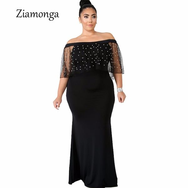 ziamonga off shoulder mermaid maxi dress plus size xxxl women clothing beading ruffles slash neck bodycon dress vestidos y200109, White;black
ziamonga off shoulder mermaid maxi dress plus size xxxl women clothing beading ruffles slash neck bodycon dress vestidos y200109, White;black