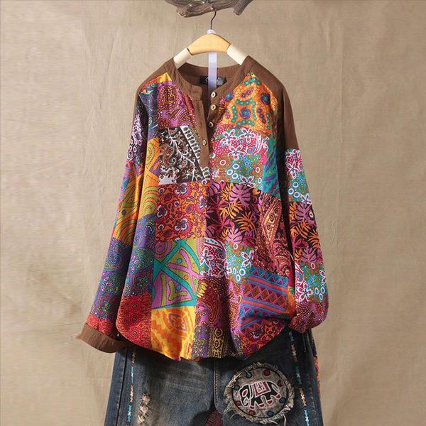 5xl plus size print ladies long sleeve cotton womens clothing o neck button womens blouses loose vetement femme 2021 blusa, White
5xl plus size print ladies long sleeve cotton womens clothing o neck button womens blouses loose vetement femme 2021 blusa, White
