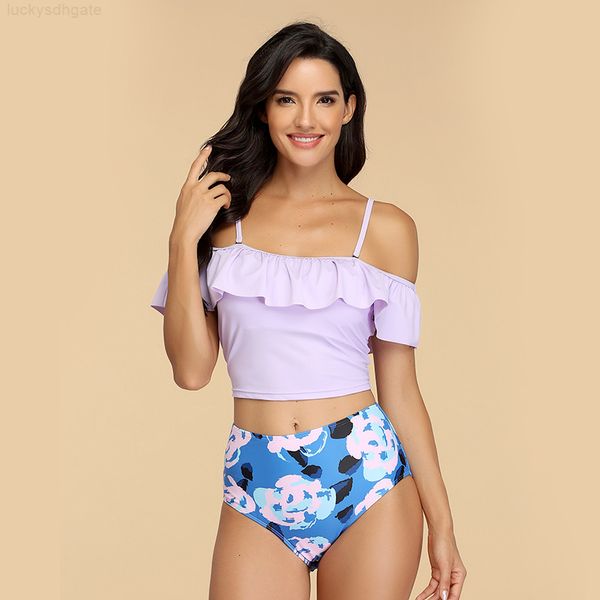 push 2021 swimsuit new waist women high up swimwear dress tankini bikini set halter beach wear bathing suits, White;black
push 2021 swimsuit new waist women high up swimwear dress tankini bikini set halter beach wear bathing suits, White;black