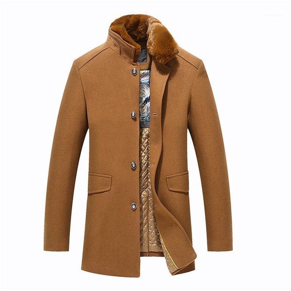 men's winter warm jacket woolen coat 2018 new fashion overcoat fur collar wool coat windbreaker jacket men's thicken trench1, Black
men's winter warm jacket woolen coat 2018 new fashion overcoat fur collar wool coat windbreaker jacket men's thicken trench1, Black