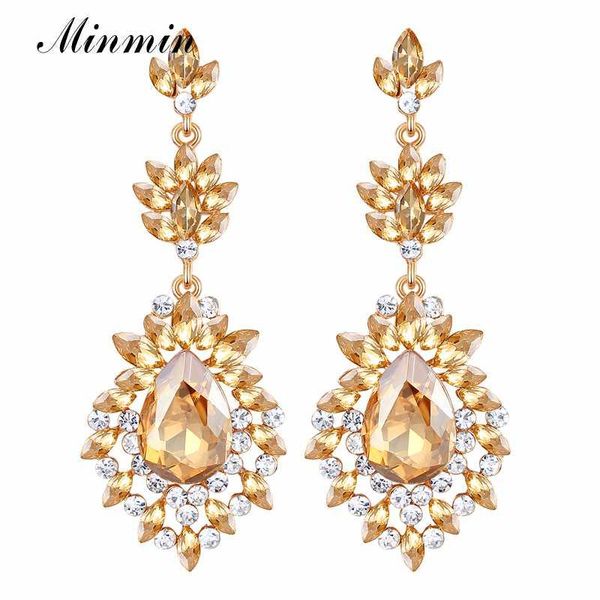 minmin shiny gold flower crystal long drop earrings for bride luxury wedding prom jewelry dangle earrings for girl eh1102, Silver
minmin shiny gold flower crystal long drop earrings for bride luxury wedding prom jewelry dangle earrings for girl eh1102, Silver
