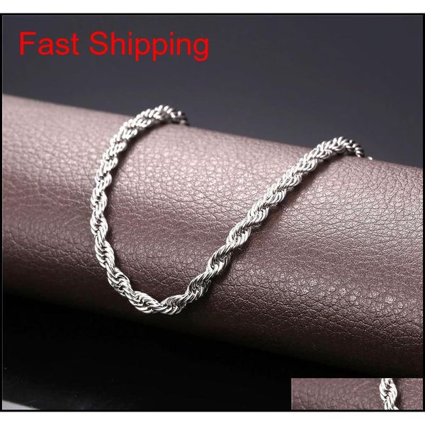 18k real gold plated stainless steel rope chain necklace for men gold chains fa qyloba nana_shop, Silver
18k real gold plated stainless steel rope chain necklace for men gold chains fa qyloba nana_shop, Silver