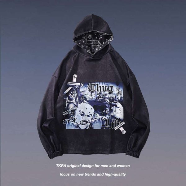 tkpa autumn and winter men's fashion brand west coast gangster hip hop sports hoodie, Black
tkpa autumn and winter men's fashion brand west coast gangster hip hop sports hoodie, Black