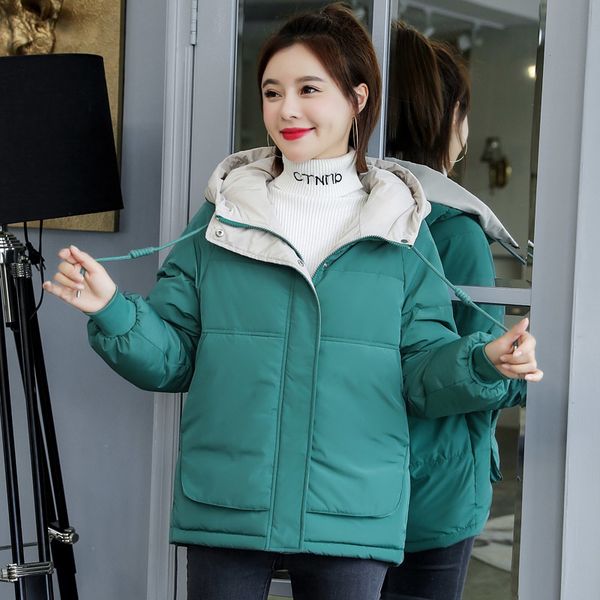 2021 newoversized thick women hooded jacket short style cotton padded coat femme 7 colors mujer c5l5, Black
2021 newoversized thick women hooded jacket short style cotton padded coat femme 7 colors mujer c5l5, Black