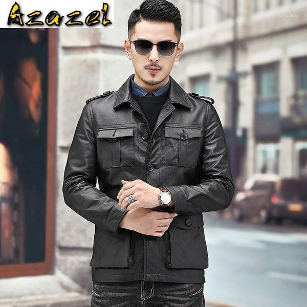 genuine leather jacket men real cow leather korean short men jacket brown spring autumn chaqueta cuero hombre 88131, Black
genuine leather jacket men real cow leather korean short men jacket brown spring autumn chaqueta cuero hombre 88131, Black