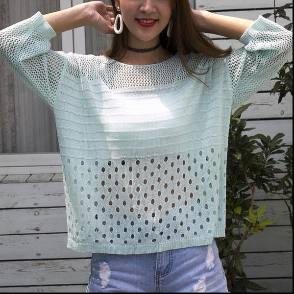 ladies summer hollow out pull knitted causal ladies knitwear fashion jumper solid women pullovers korea knitwear female, White;black
ladies summer hollow out pull knitted causal ladies knitwear fashion jumper solid women pullovers korea knitwear female, White;black