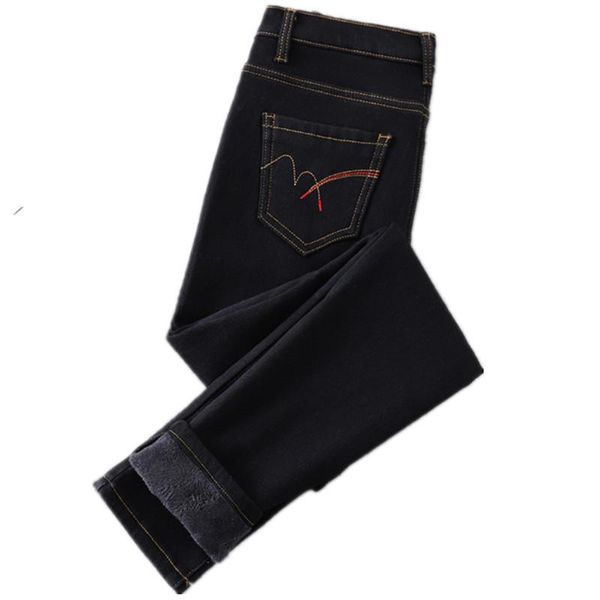 women's jeans large size fleece thick warm winter black mom high waist denim trousers for female skinny stretch pants, Blue
women's jeans large size fleece thick warm winter black mom high waist denim trousers for female skinny stretch pants, Blue