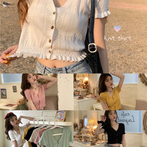 lebom open t-shirt knitted short sleeve summer coat t-shirt women's navel short v-neck new versatile solid color high waist bubble slee, White;black
lebom open t-shirt knitted short sleeve summer coat t-shirt women's navel short v-neck new versatile solid color high waist bubble slee, White;black