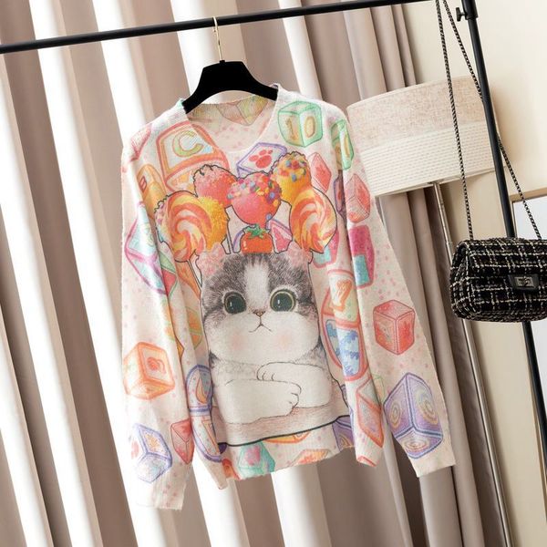 new ladies designer cat print sweater fashion round neck lapel women 100% mohair wool sweater luxurious cotton casual jacket, White;black
new ladies designer cat print sweater fashion round neck lapel women 100% mohair wool sweater luxurious cotton casual jacket, White;black