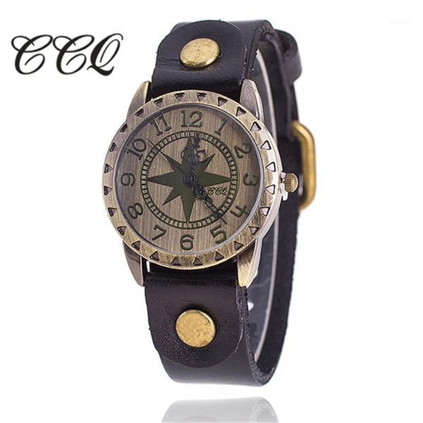 wristwatches ccq vintage leather wrist watch antique star dial women quartz gift1, Slivery;brown
wristwatches ccq vintage leather wrist watch antique star dial women quartz gift1, Slivery;brown