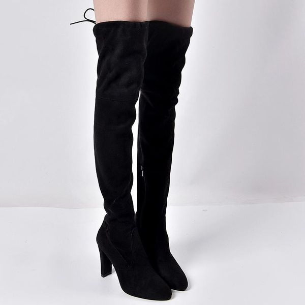 woman the knee boots over winter women elegant flock lace up women's warm high heels 2020 ladies comfortable shoe plus size 43, Black
woman the knee boots over winter women elegant flock lace up women's warm high heels 2020 ladies comfortable shoe plus size 43, Black