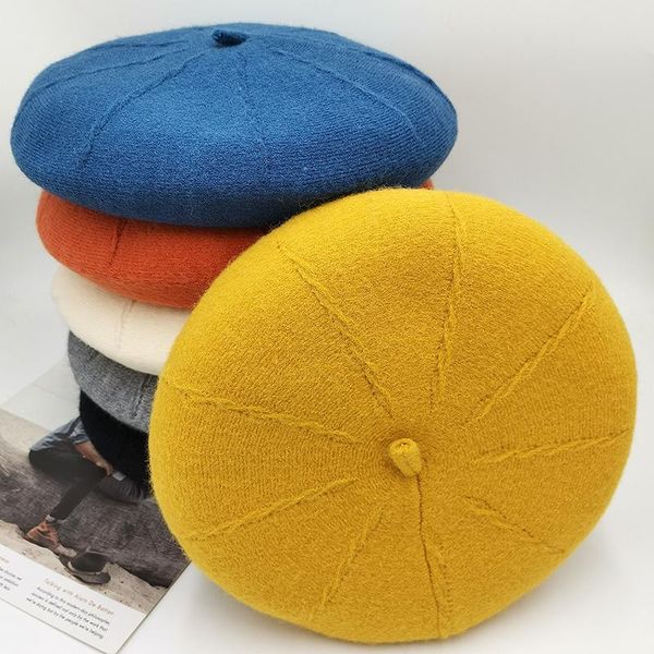 berets autumn winter wool french classic solid beret women painter hat vintage caps female warm walking cap, Blue;gray
berets autumn winter wool french classic solid beret women painter hat vintage caps female warm walking cap, Blue;gray