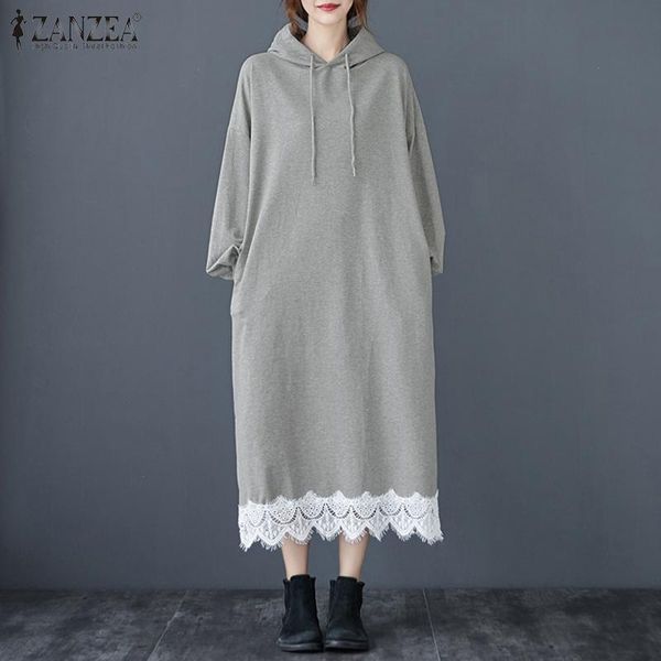 oversized zanzea patchwork lace hooded dresses women 2020 autumn maxi vestidos casual long sleeve pullover straight sweatshirt, Black;gray
oversized zanzea patchwork lace hooded dresses women 2020 autumn maxi vestidos casual long sleeve pullover straight sweatshirt, Black;gray