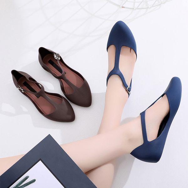 women flat shoes ballet flats jelly shoes summer female t-strap point toe sandals shallow buckle strap comfort ladies footwear 1020, Black;white
women flat shoes ballet flats jelly shoes summer female t-strap point toe sandals shallow buckle strap comfort ladies footwear 1020, Black;white
