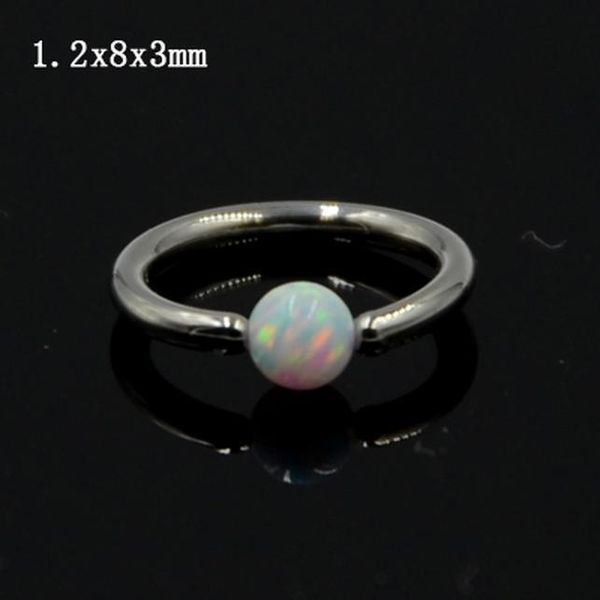 showlove-1pcs stainless opal stone septum nose ring opal ball closure lip ring eyebrow piercing earring body jewelry q sqcldp, Silver
showlove-1pcs stainless opal stone septum nose ring opal ball closure lip ring eyebrow piercing earring body jewelry q sqcldp, Silver