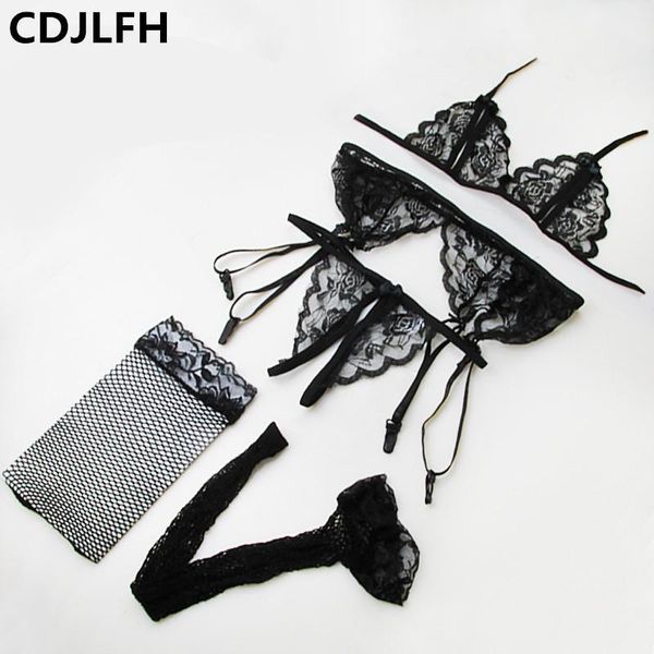 4pcs lingerie set temptation erotic women underwear set bra & g-string & net socks sling lace push up transparent bra1, Red;black
4pcs lingerie set temptation erotic women underwear set bra & g-string & net socks sling lace push up transparent bra1, Red;black