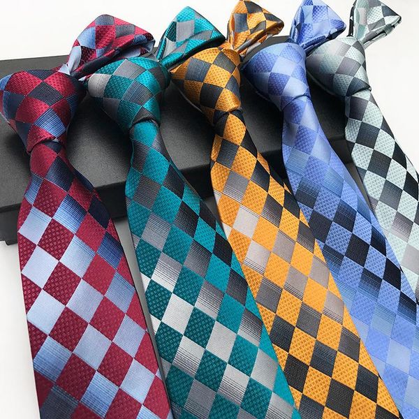 fashion men luxury silk neck tie color bright shaped plaid tie geometric mens ties wedding party formal dress gravatas, Black;gray
fashion men luxury silk neck tie color bright shaped plaid tie geometric mens ties wedding party formal dress gravatas, Black;gray