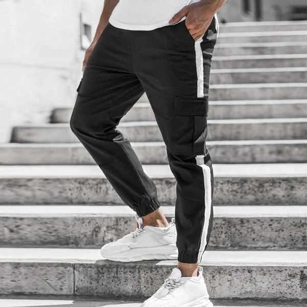 men's pants autumn and winter stitching trousers sports casual fashionable comfortable solid color fitness patchwork f04*, Black
men's pants autumn and winter stitching trousers sports casual fashionable comfortable solid color fitness patchwork f04*, Black