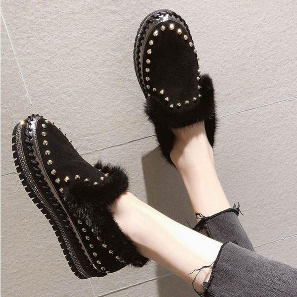 natascha women boots women flats luxury rivets hand stitching winter shoes woman slip-on platform flat with shoes flock, Black
natascha women boots women flats luxury rivets hand stitching winter shoes woman slip-on platform flat with shoes flock, Black