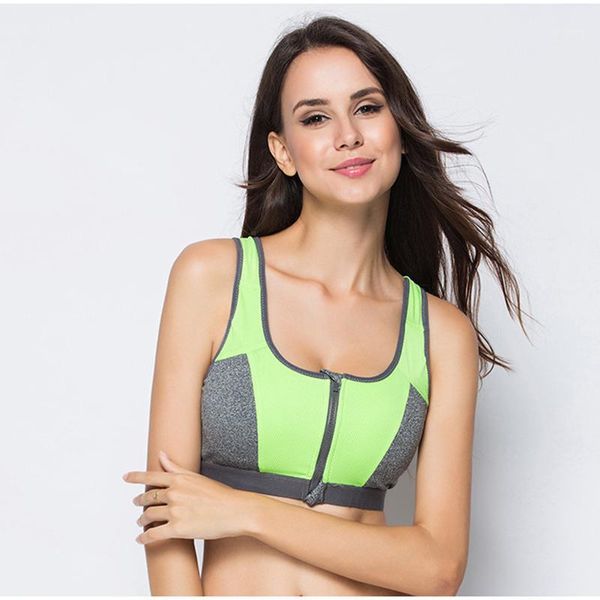 women sports bra high impact zip front fitness gym running adjustable plus size push up seamless vest1, White;black
women sports bra high impact zip front fitness gym running adjustable plus size push up seamless vest1, White;black