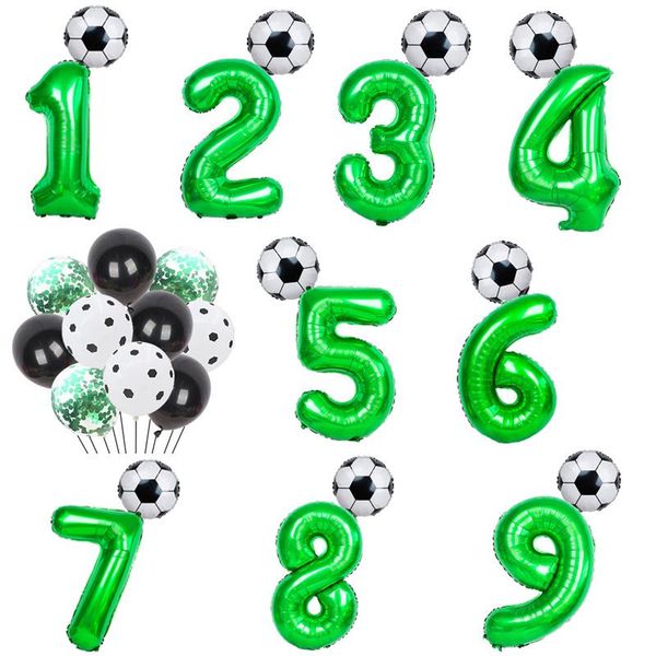 1set soccer football foil balloons 32inch green number balls baby boy 1 2 3 year birthday party decorations kids toys air globos
1set soccer football foil balloons 32inch green number balls baby boy 1 2 3 year birthday party decorations kids toys air globos