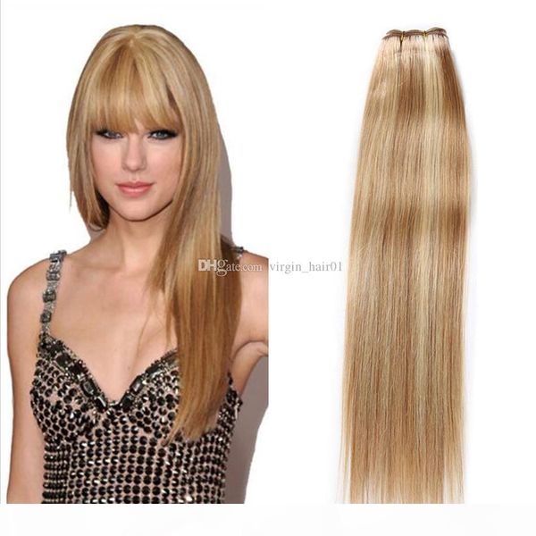 two tone brown blonde straight #27 613 piano color brazilian virgin human hair extensions 3bundles straight hair, Black;brown
two tone brown blonde straight #27 613 piano color brazilian virgin human hair extensions 3bundles straight hair, Black;brown