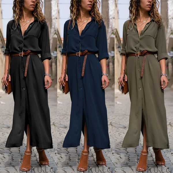 women summer v neck boho party beach dress woman solid color long maxi dresses ladies holiday casual sundress female clothes, Black;gray
women summer v neck boho party beach dress woman solid color long maxi dresses ladies holiday casual sundress female clothes, Black;gray
