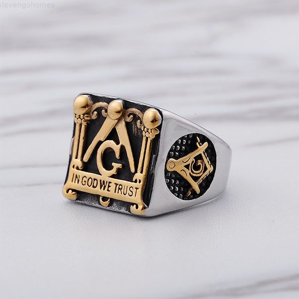 316 2019 religious jewelry gold masonic stainless steel men women design ason symbol rings engraved in god w, Golden;silver
316 2019 religious jewelry gold masonic stainless steel men women design ason symbol rings engraved in god w, Golden;silver