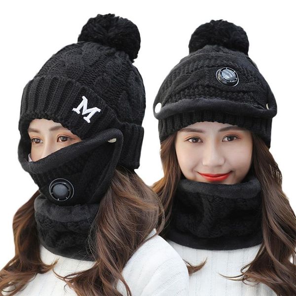 beanie/skull caps wintercycling hat women 3 piece warm wool beanies skullies hats with mask collar bib female velvet thick anti-smog knit, Blue;gray
beanie/skull caps wintercycling hat women 3 piece warm wool beanies skullies hats with mask collar bib female velvet thick anti-smog knit, Blue;gray