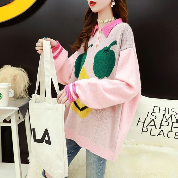 95bqx early autumn 2020 new korean collar knitted sweater set big wharf sweater for women loose sweet little fresh polo wmcer, White;black
95bqx early autumn 2020 new korean collar knitted sweater set big wharf sweater for women loose sweet little fresh polo wmcer, White;black