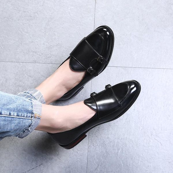 2020 big size men british style patchwork buckle decoration flat shoes fashion pointed toe loafer shoes men, Black
2020 big size men british style patchwork buckle decoration flat shoes fashion pointed toe loafer shoes men, Black