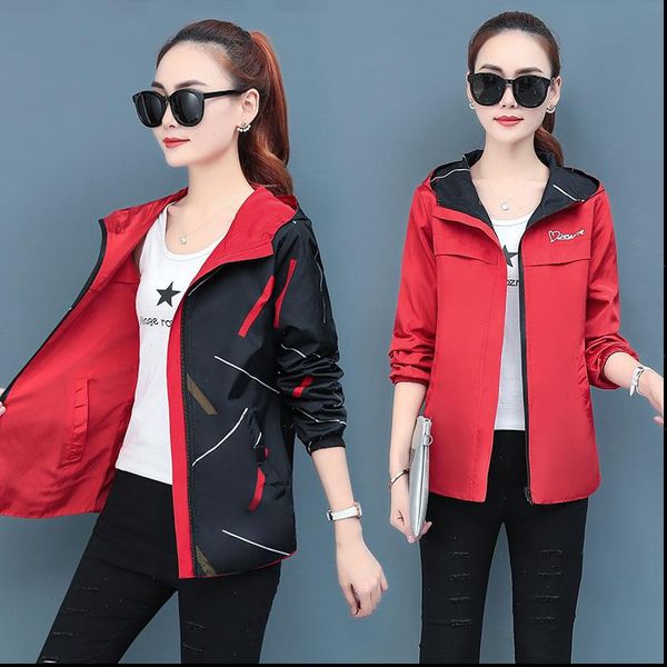 2021 spring autumn women jacket fashion hooded two side wear cartoon print outwear women loose coat female p304, Black;brown
2021 spring autumn women jacket fashion hooded two side wear cartoon print outwear women loose coat female p304, Black;brown