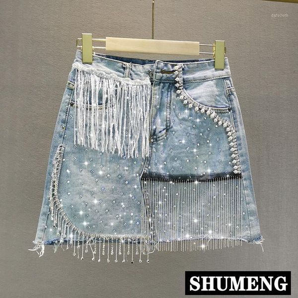 short denim skirt female 2020 summer new ins high waist slimming heavy rhinestone tassel a-line skirt ladies jeans skirts1, Black
short denim skirt female 2020 summer new ins high waist slimming heavy rhinestone tassel a-line skirt ladies jeans skirts1, Black