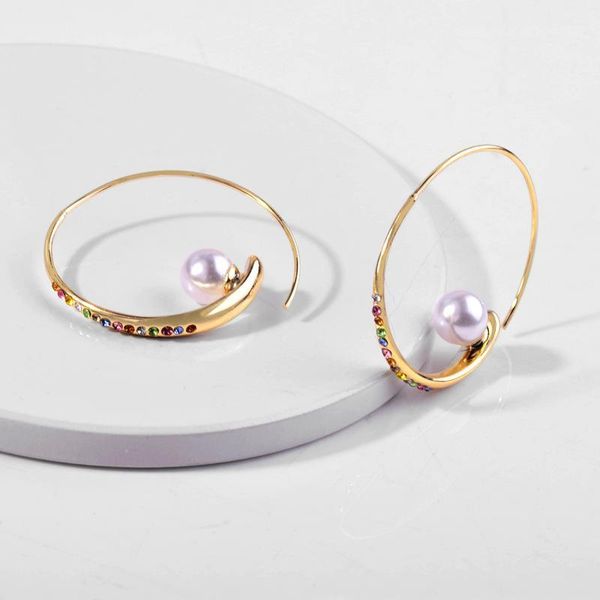 hoop & huggie copper - encrusted earring creative natural pearl boutique earrings with fashionable jewelry party and dance gifts1, Golden;silver
hoop & huggie copper - encrusted earring creative natural pearl boutique earrings with fashionable jewelry party and dance gifts1, Golden;silver