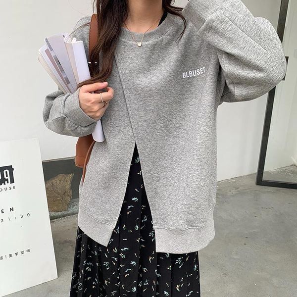 women's polos asymmetric split and overlapped air layer sweater fall 2021 korean crew neck letter loose fashion casual comfortable top, White
women's polos asymmetric split and overlapped air layer sweater fall 2021 korean crew neck letter loose fashion casual comfortable top, White