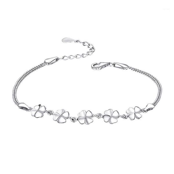 four-leaf clover silver bracelet female japanese simple fashion four-leaf flower bracelet for women1, Black
four-leaf clover silver bracelet female japanese simple fashion four-leaf flower bracelet for women1, Black