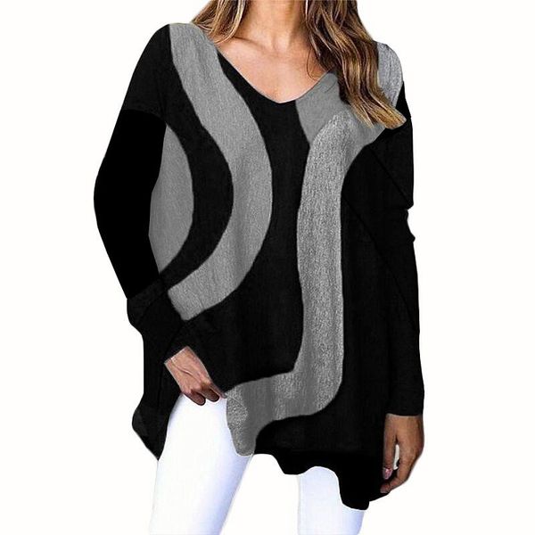 new womens striped long sleeve printed t-shirt fashion v-neck streetwear ladies large size casual spring and autumn style top, White
new womens striped long sleeve printed t-shirt fashion v-neck streetwear ladies large size casual spring and autumn style top, White