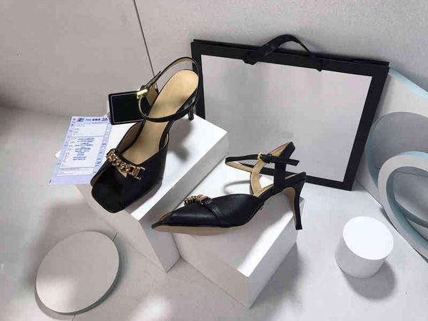 high heel classic sandals thick leather suede women's shoes metal chain 7cm highs heels belt buckle ladies, Black
high heel classic sandals thick leather suede women's shoes metal chain 7cm highs heels belt buckle ladies, Black