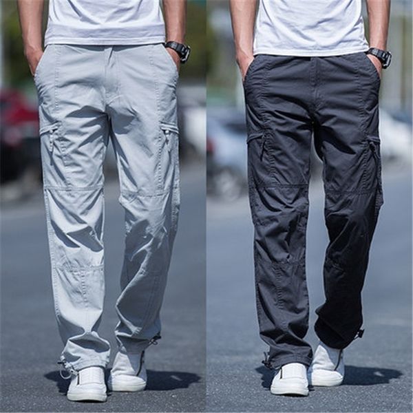 summer korean straight cargo pants autumn casual loose plus size trousers men fashion multi-pocket elastic waist streetwear 201110, Black
summer korean straight cargo pants autumn casual loose plus size trousers men fashion multi-pocket elastic waist streetwear 201110, Black
