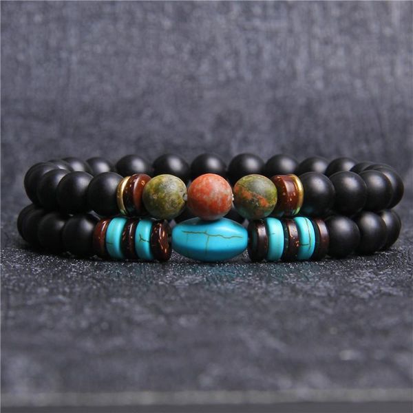 charm bracelets 2pcs couple bracelet natural black onyx beads braceet 8mm unakite turquoises beaded jewelry gifts for women men, Golden;silver
charm bracelets 2pcs couple bracelet natural black onyx beads braceet 8mm unakite turquoises beaded jewelry gifts for women men, Golden;silver